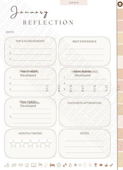 THE PLANNER GIRL 70+ Pages 2026 - #1 CHOICE +1,250 FREE Stickers (Hyperlinked)