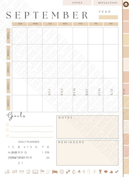 THE PLANNER GIRL 70+ Pages 2026 - #1 CHOICE +1,250 FREE Stickers (Hyperlinked)