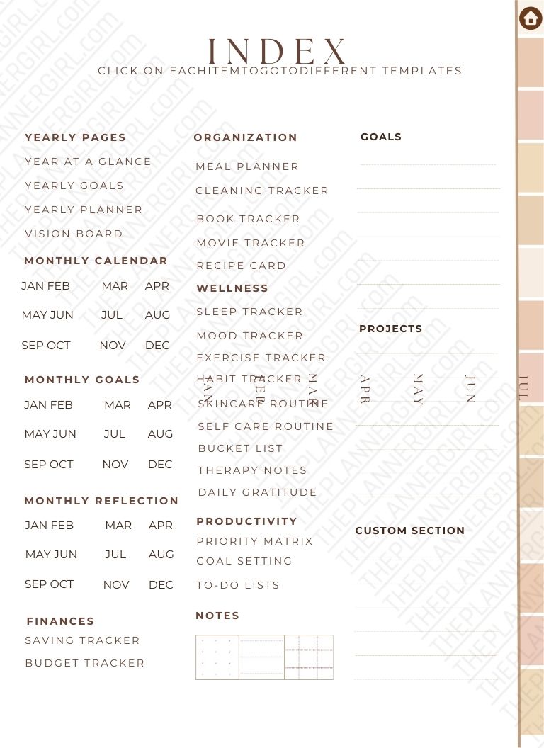 THE PLANNER GIRL 70+ Pages 2026 - #1 CHOICE +1,250 FREE Stickers (Hyperlinked)