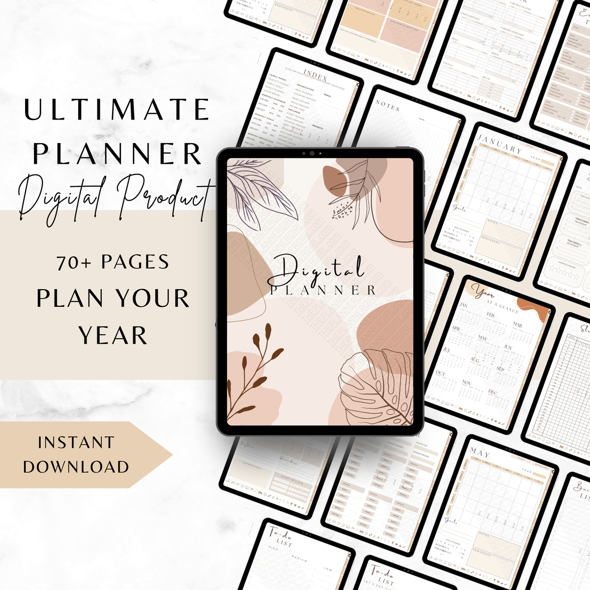 THE PLANNER GIRL 70+ Pages 2026 - #1 CHOICE +1,250 FREE Stickers (Hyperlinked)
